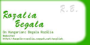 rozalia begala business card