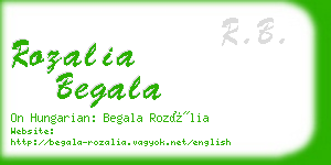 rozalia begala business card